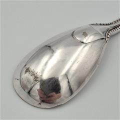 Antique Pre 1897 John Sherwood & Sons Silver Plated Salt/Sugar Spoon BEAVER MARK
